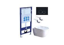 Aquatek Поларис SET AQUATEK ПОЛАРИС-01-020 4в1 Комплект: Унитаз, Инсталляция, Кнопка смыва