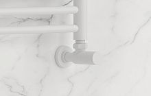 Сунержа 30-1400-1212 Вентиль угловой, (цилиндр) G 1/2" НР х G 1/2" НР, матовый белый