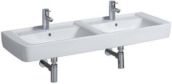 Geberit 122130000 Renova Раковина двойная 130х48 см, белая