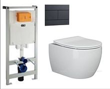 OLI  Промо комплект №55, Сет  инсталляция+унитаз+клавиша+сиденье