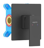 Aquatek AQ1666MB Либра Смеситель для душа (внешняя и скрытая часть), черный матовый