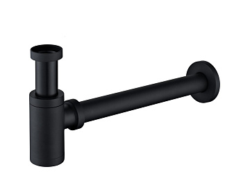 BelBagno BB-SMT2-NERO Сифон для раковины, чёрный