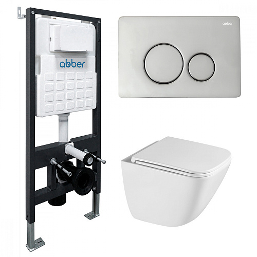 Abber Rechteck AC1220TC-AC0105-AC0121 Инсталляция с подвесным унитазом Abber Rechteck AC1220TC-AC0105-AC0121 Инсталляция с подвесным унитазом