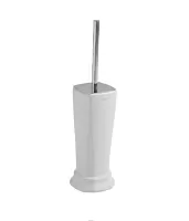 Artceram CIC004 01bi  JAZZ Ершик напольный в керамической колбе 10х50см, цвет ручки хром, колба цвет белый купить  в интернет-магазине Сквирел