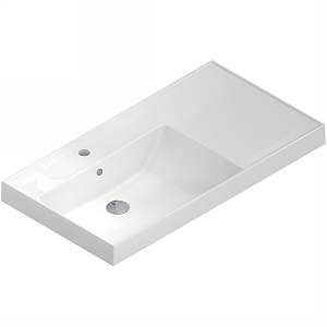 Kerama Marazzi CU.wb.90Lh Cubo Раковина подвесная/мебельная 90х48, левая, белый глянец