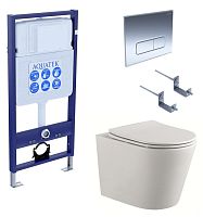 Aquatek SET Вега cmp-016 Комплект: рама Standard INS-0000012 + крепеж KKI-0000002 + клавиша KDI-0000016 + унитаз AQ1904-00 с тонким сиденьем Soft-close, белый