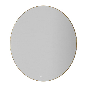 Зеркало круглое с LED подсветкой сенсор антипар 120х120 см Boheme 545-120-G рама золото