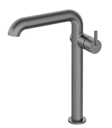 Deante BQS_D24K Silia Смеситель для раковины высокий, U-образный излив, Titanium (титан)