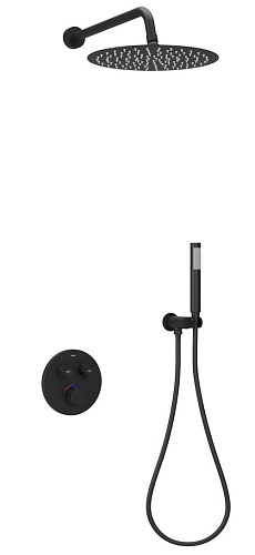Sancos SC3005MB Link Душевой комплект встраиваемый, c термостатическим смесителем, черный матовый