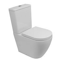 BelBagno BB2141CP-TOR/BB2141T/BB865SC Tornado Унитаз-компакт безободковый со смывом с быстросъемным сидением с миколифтом SFERA-TOR
