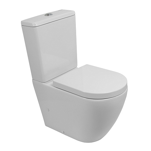 BelBagno BB2141CP-TOR/BB2141T/BB865SC Tornado Унитаз-компакт безободковый со смывом с быстросъемным сидением с миколифтом SFERA-TOR