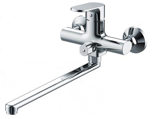 Bravat F6105161C-01A Pure Смеситель для ванны c длинным изливом, хром