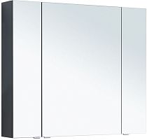 Aquanet 00277543 Алвита New Зеркальный шкаф без подсветки, 100х85 см, серый