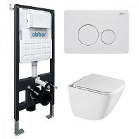 Abber Rechteck AC1220TC-AC0105-AC0121MW Инсталляция с подвесным унитазом