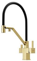 Sancos SC4007BG Loro Смеситель для кухни c возможностью подключения фильтра для воды, брашированное золото/черный