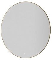 Зеркало круглое с LED подсветкой сенсор антипар 100х100 см Boheme 545-100-G рама золото