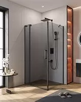 Cezares SLIDER-AH-1-100-100/110-GRIGIO-NERO Душевой уголок