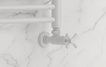 Сунержа 12-1408-1212 Вентиль угловой, (крест) G 1/2" НР х G 1/2" НР, белый