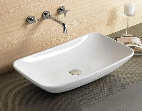 Velvex E408X Раковина накладная 60х38 см, белая снято с производства