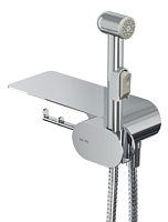 Сет № 1846 Гигиенический набор AM.PM F0202600 Like, со смесителем для душа/с полкой, хром