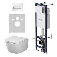 AM.PM Libre IS110301.601900 Комплект: Унитаз, Инсталляция, Кнопка смыва