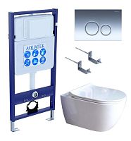 Aquatek Поларис SET AQUATEK ПОЛАРИС 01-018 4в1 Комплект: Унитаз, Инсталляция, Кнопка смыва