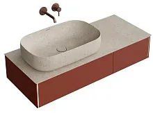 Kerama Marazzi MA.120.2/VR.M Magica Тумба под раковину подвесная 120х48 см, венецианский красный матовый