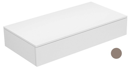 Keuco 31750170000 Edition 400 Тумба боковая 105х53.5 см, трюфель/стекло матовое трюфель купить недорого в интернет-магазине Сквирел