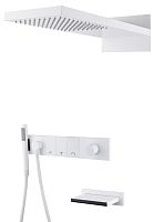 Встроенная душевая система 55х45х140 см Boheme ZODIAC 132-2-MW матовый белый