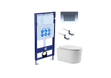 Aquatek Мия SET AQUATEK МИЯ-010 4в1 Комплект: Унитаз, Инсталляция, Кнопка смыва