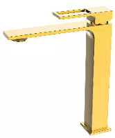 BelBagno LUC-LMC-ORO-W0 Luce Смеситель для раковины накладной, без донного клапана, золото