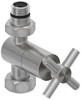Сунержа 071-1409-1234 Вентиль прямой, (крест) G 1/2" НР х G 3/4" НГ, сатин