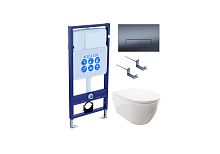 Aquatek Поларис SET AQUATEK ПОЛАРИС-034 4в1 Комплект: Унитаз, Инсталляция, Кнопка смыва