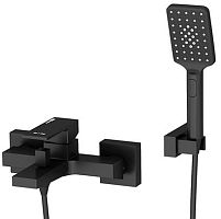 WasserKRAFT 2001 Abens Смеситель для ванны, с коротким изливом, черный Soft-touch