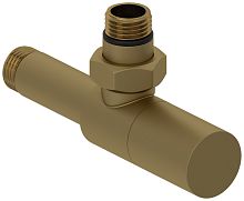 Сунержа 032-1400-1212 Вентиль угловой, (цилиндр) G 1/2" НР х G 1/2" НР, матовое золото