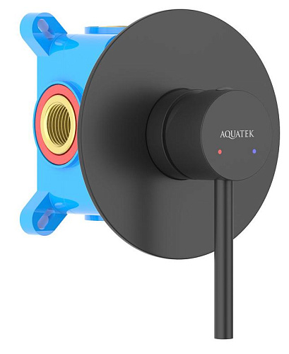 Aquatek AQ1366MB Европа Смеситель для душа (внешняя и скрытая часть), черный матовый