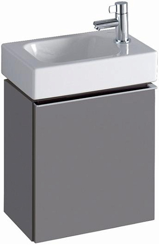 Geberit iCon 840039000 Шкафчик под раковину 370х420х280 мм, крепления справа, платина глянец купить  в интернет-магазине Сквирел