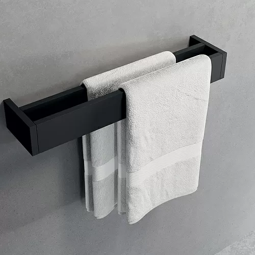 Novellini R90AKFPS0245-H FRAME Полотенцедержатель двойной 450х100 мм., цвет черный матовый Novellini R90AKFPS0245-H FRAME Полотенцедержатель двойной 450х100 мм., цвет черный матовый купить в интернет-магазине Сквирел