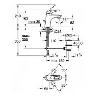 Grohe Eurostyle 33558LS3 (exp) Смеситель для раковины однорычажный