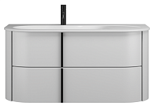 Burgbad SFZS102LG0227F5048C0037*1 LAVO 2.0 Комплект мебели 1020х495х492 мм., левый, 2 ящика, раковина Velvet с сифоном, с 1 отв для смесителя, ручки черные, цв белый глянцевый Burgbad SFZS102LG0227F5048C0037*1 LAVO 2.0 Комплект мебели 1020х495х492 мм., левый, 2 ящика, раковина Velvet с сифоном, с 1 отв для смесителя, ручки черные, цв белый глянцевый