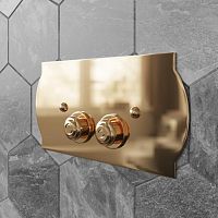 TW collection TW300.3oro TW 300.3, клавиша смыва для бачков Geberit UP320/720, 33*2,5*h17, установка со смещением вправо 14мм, материал латунь, цвет золото