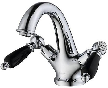 Caprigo 03B-520-crm Adria-Classic Black Edition Смеситель для раковины, хром