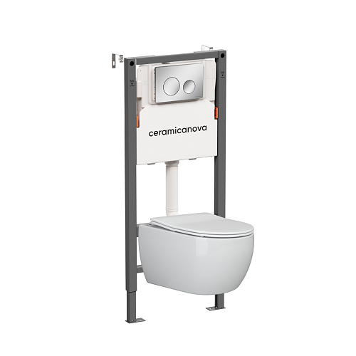 Ceramica Nova  CN3001_121001CH Комплект: Унитаз, Инсталляция, Кнопка смыва