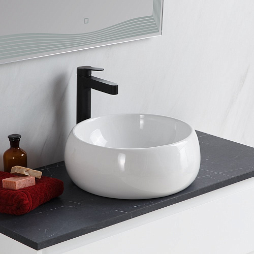 BelBagno BB1065 Раковина накладная керамическая 40 см, белая BelBagno BB1065 Раковина накладная керамическая 40 см, белая