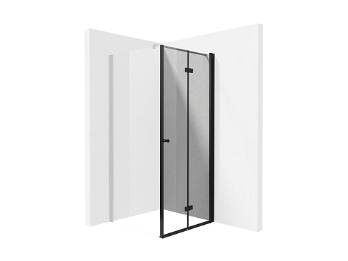 Deante KTSXN42P Kerria Plus Душевая дверь складная 80х200 см, стекло прозрачное, Opti White/Nero (черный)