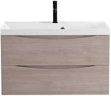 BelBagno MARINO-900-2C-SO-RG-P База под раковину 90х45 см, подвесная, Rovere Grigio (серый дуб)