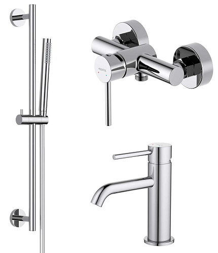 Aquatek AQ1331CR Европа Комплект для ванной Set 3 в 1 (AQ1310CR + AQ1360CR + AQ2012CR), хром