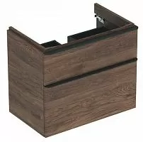 Geberit Smyle Square 500.353.JR.1 Шкафчик под раковину с двумя выдвижными ящиками, для раковины 75 см, цвет "пекан" купить  в интернет-магазине Сквирел