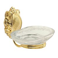 Migliore 16679 Cleopatra Мыльница настенная, стекло прозрачное/золото купить  в интернет-магазине Сквирел