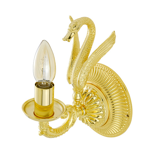 Migliore 26141 Luxor Светильник настенный одинарный (большая розетка), золото купить  в интернет-магазине Сквирел